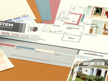 Moodboard von verschiedenen Designentwürfen