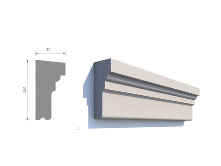 Gurt Gesimsprofile Standardprofile Z-140-70-05 Schaubild.