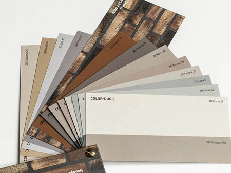 Abbildung Farbfächer aufgefächert in brauntönen