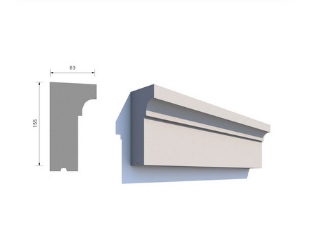 Gurt Gesimsprofile Standardprofile Z-160-80-06 Schaubild.