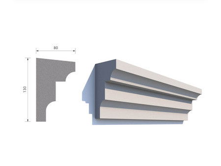Gurt Gesimsprofile Sonderanfertigung Z-130-80-08 Schaubild.