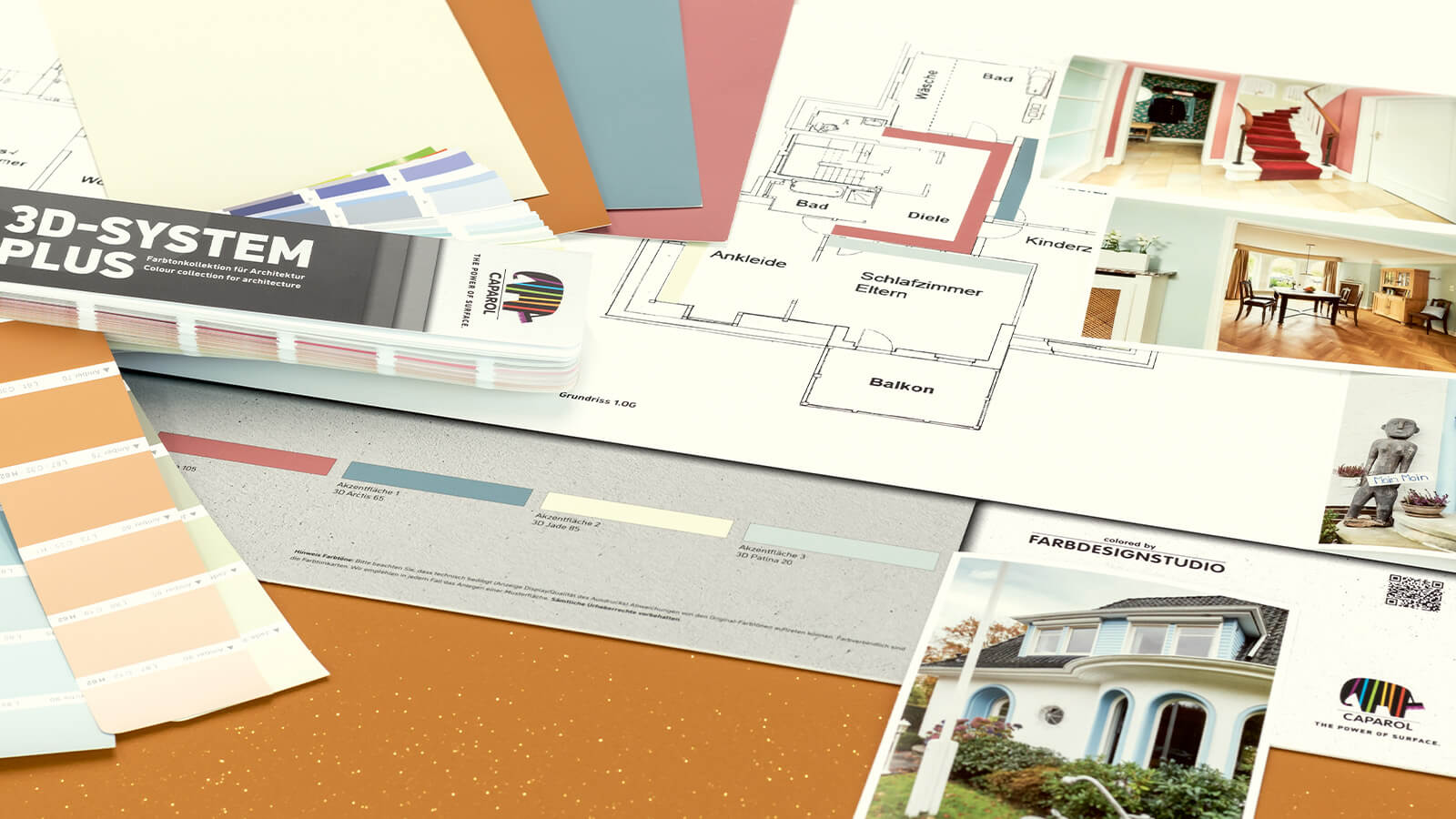 Moodboard von verschiedenen Designentwürfen