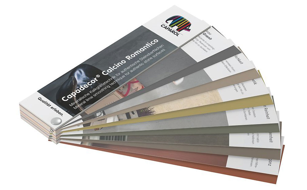 Capadecor® Calcino Romantico: Farbtonkarte mit 30 Farbtönen