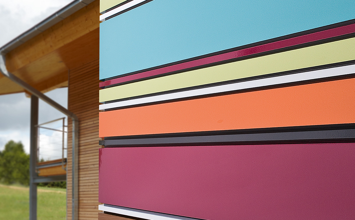 <b>Markant und farbenfroh: </b>Auffällige Gestaltung am Caparol Firmensitz in Ober-Ramstadt.
