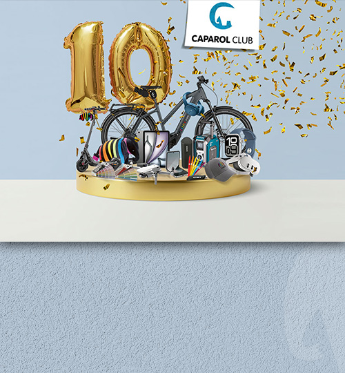 Großes Jubiläums-Gewinnspiel mit goldener 10 Gewinnen auf goldenem Podest