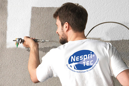 Nespri-Tec - Effizientes nebelfreies Spritzen für Fassaden