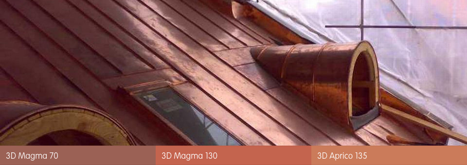 Die Vielfalt von Kupfer: 3D Magma 70, 3D Magma 130, 3D Aprico 135