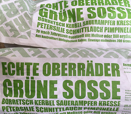 Wie Grün ist das Grün der Soße