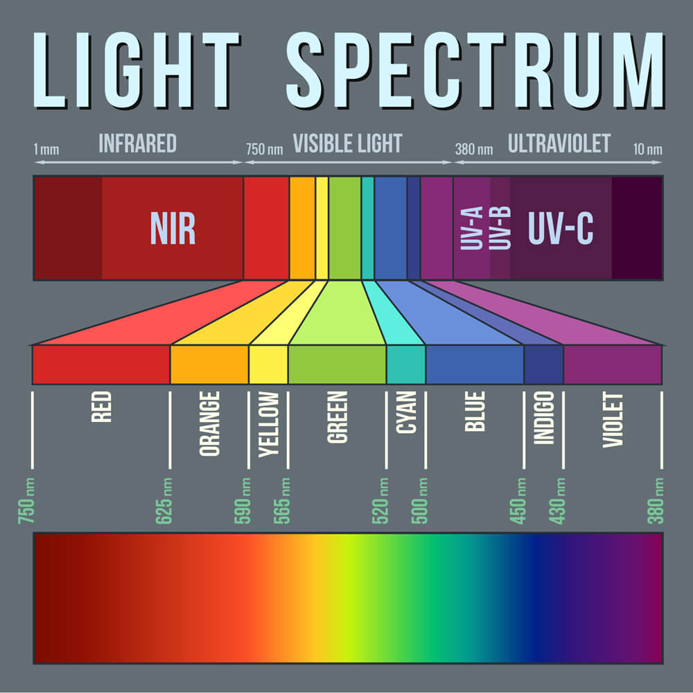 Das Lichtspektrum – sichtbarer Anteil des elektromagnetischen Spektrums