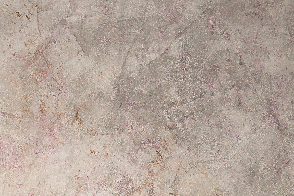 Hintergrund in neutralen Grautönen mit Textur und subtilen Farbtönungen in Rosa und Gold.